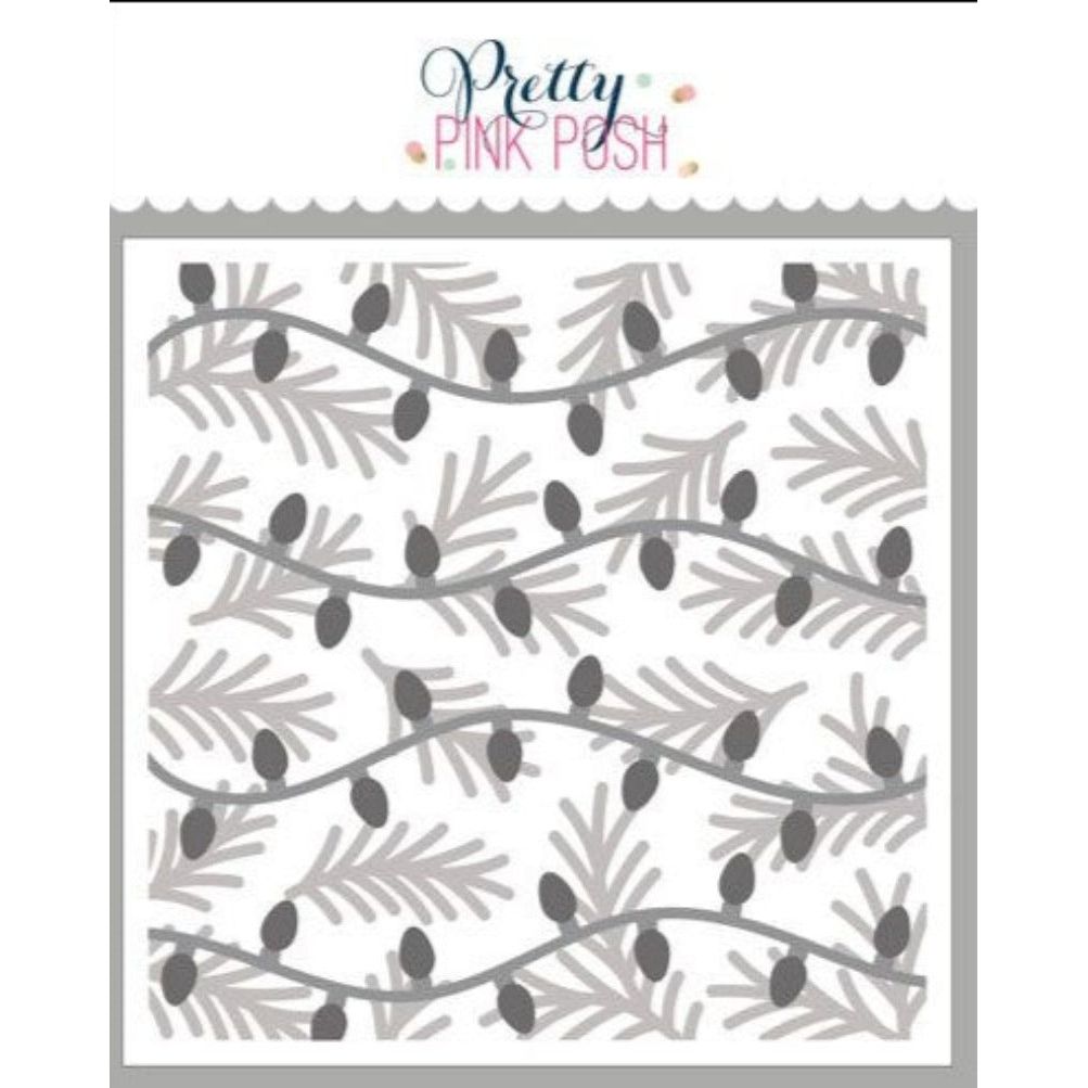 Simon Says Stamp! Pretty Pink Posh LAYERED CHRISTMAS LIGHTS Stencils