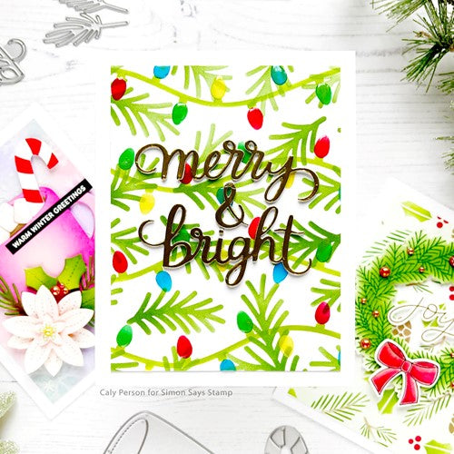 Simon Says Stamp! Pretty Pink Posh MERRY AND BRIGHT SCRIPT Dies | color-code:ALT2
