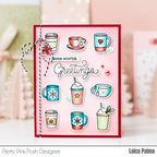 Simon Says Stamp! Pretty Pink Posh WINTER DRINKS Dies
