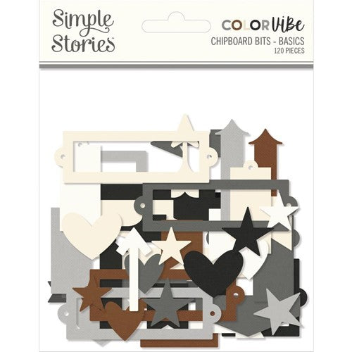 Simon Says Stamp! Simple Stories COLOR VIBE BASICS Chipboard Bits And Pieces 19000