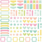 Simon Says Stamp! Simple Stories COLOR VIBE LIGHTS Chipboard Bits And Pieces 19005