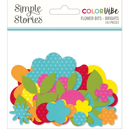 Simon Says Stamp! Simple Stories COLOR VIBE BRIGHTS Flowers Bits And Pieces 19011