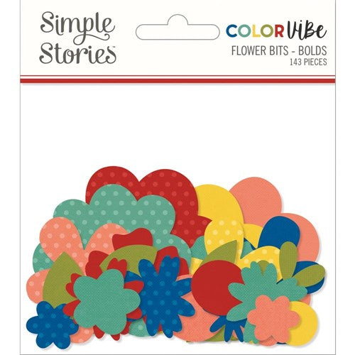 Simon Says Stamp! Simple Stories COLOR VIBE BOLDS Flowers Bits And Pieces 19016