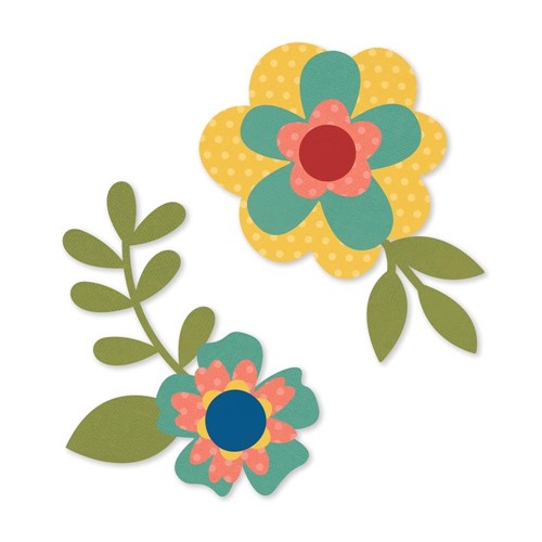 Simon Says Stamp! Simple Stories COLOR VIBE BOLDS Flowers Bits And Pieces 19016