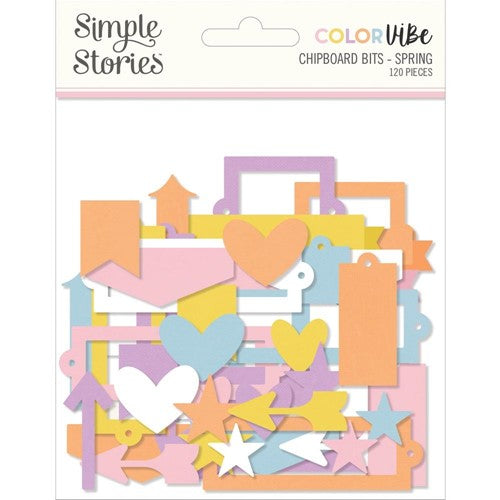 Simon Says Stamp! Simple Stories COLOR VIBE SPRING Chipboard Bits And Pieces 19020