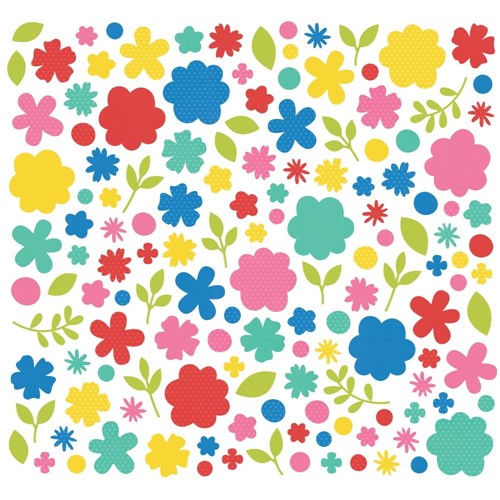 Simon Says Stamp! Simple Stories COLOR VIBE SUMMER Flowers Bits And Pieces 19026