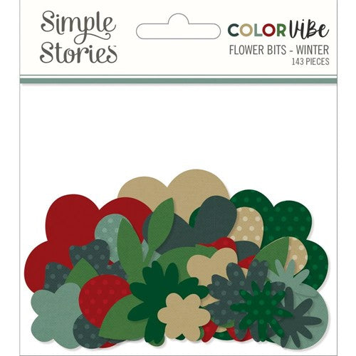 Simon Says Stamp! Simple Stories COLOR VIBE WINTER Flowers Bits And Pieces 19036
