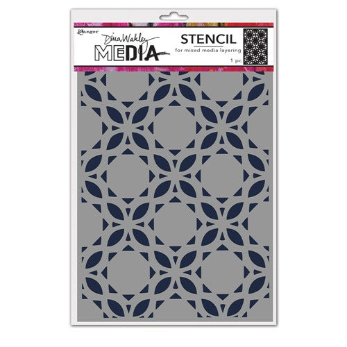 Simon Says Stamp! Dina Wakley CURLY TILES Media Stencil Ranger mds81609