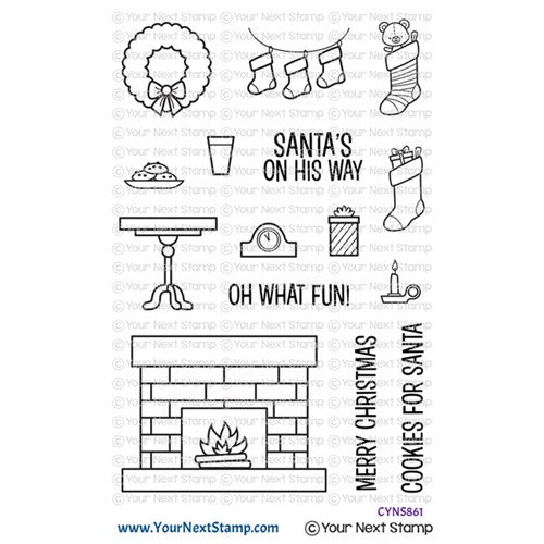 Simon Says Stamp! Your Next Stamp SANTA'S ON THE WAY Clear cyns861