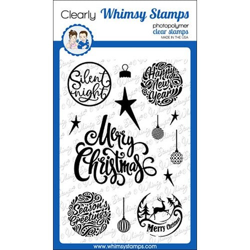 Simon Says Stamp! Whimsy Stamps ELEGANT ORNAMENT 2 Clear Stamps CWSD437