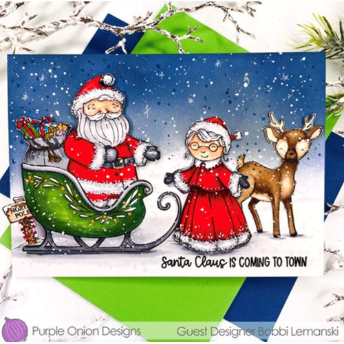 Simon Says Stamp! Purple Onion Designs MR. CLAUS Cling Stamp pod1295