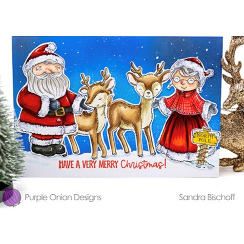 Simon Says Stamp! Purple Onion Designs MR. CLAUS Cling Stamp pod1295