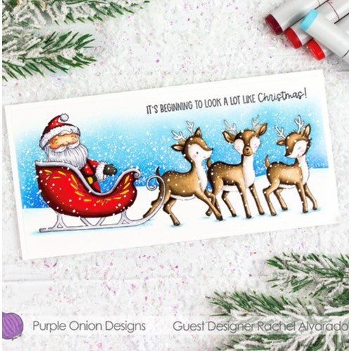 Simon Says Stamp! Purple Onion Designs MR. CLAUS Cling Stamp pod1295