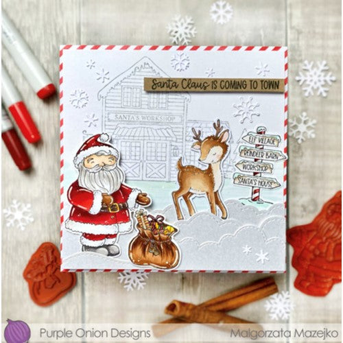Simon Says Stamp! Purple Onion Designs MR. CLAUS Cling Stamp pod1295
