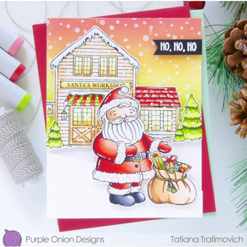 Simon Says Stamp! Purple Onion Designs MR. CLAUS Cling Stamp pod1295