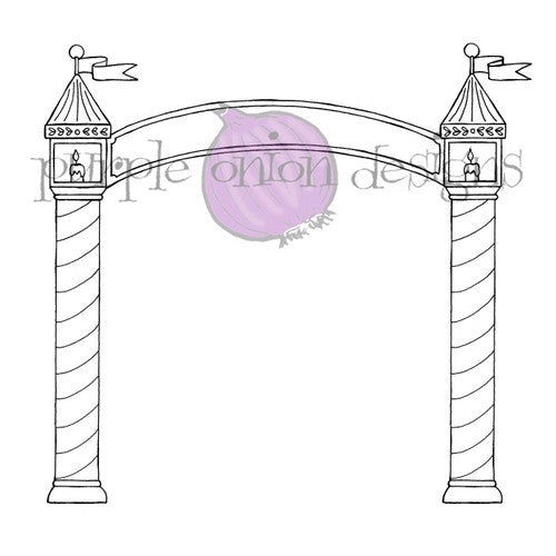 Simon Says Stamp! Purple Onion Designs HOLIDAY ARCH Cling Stamp pod1287