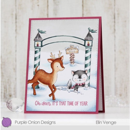 Simon Says Stamp! Purple Onion Designs HOLIDAY ARCH Cling Stamp pod1287