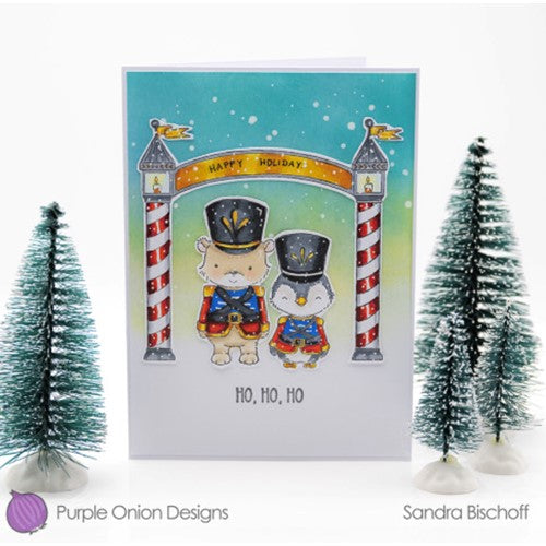 Simon Says Stamp! Purple Onion Designs HOLIDAY ARCH Cling Stamp pod1287