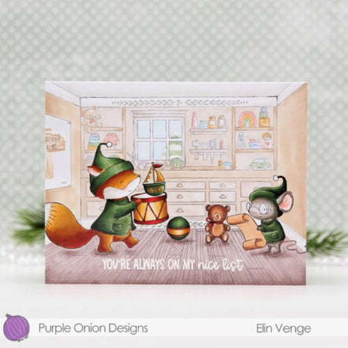 Simon Says Stamp! Purple Onion Designs HOLIDAY TOY SET Cling Stamp pod1294