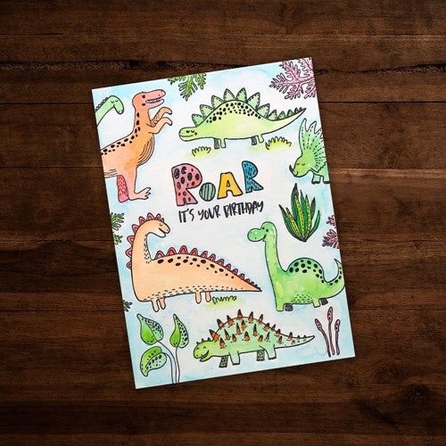 Simon Says Stamp! Paper Rose DARREN THE DINO Clear Stamps 28024