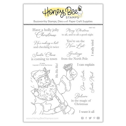 Simon Says Stamp! Honey Bee ST. NICK Clear Stamp Set hbst-455