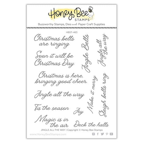 Simon Says Stamp! Honey Bee JINGLE ALL THE WAY Clear Stamp Set hbst-463