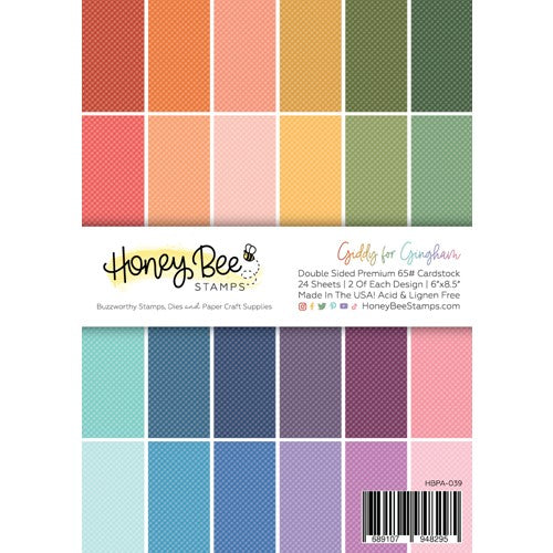 Simon Says Stamp! Honey Bee GIDDY FOR GINGHAM 6 x 8.5 Paper Pad hbpa-039