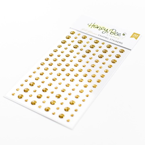 Simon Says Stamp! Honey Bee GOLD GLIMMER Enamel Stickers hbes-009