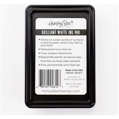 Simon Says Stamp! Honey Bee BRILLIANT WHITE Pigment Ink Pad hbink-brwt