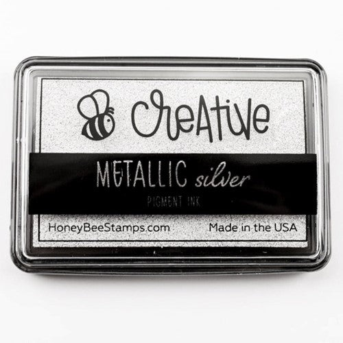 Honey Bee Stamps - Ink Pad - Metallic Silver Pigment Ink