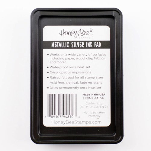 Simon Says Stamp! Honey Bee METALLIC SILVER Pigment Ink Pad hbink-mtsr