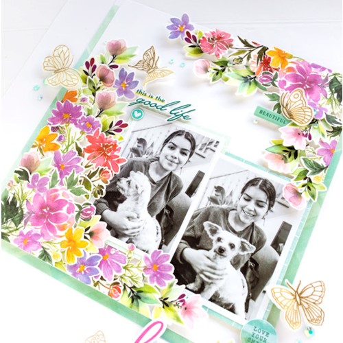 Simon Says Stamp! PinkFresh Studio ENCHANTING FLORA Die Set 178922 | color-code:ALT04