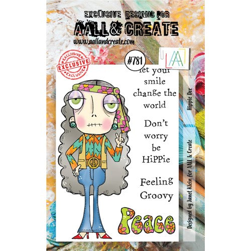 Simon Says Stamp! AALL & Create HIPPIE DEE A7 Clear Stamps aall781