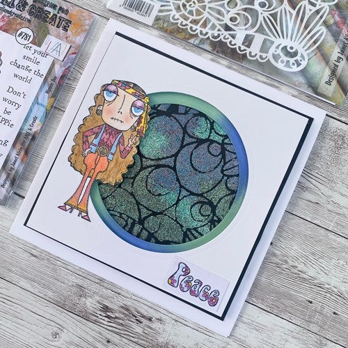 Simon Says Stamp! AALL & Create HIPPIE DEE A7 Clear Stamps aall781