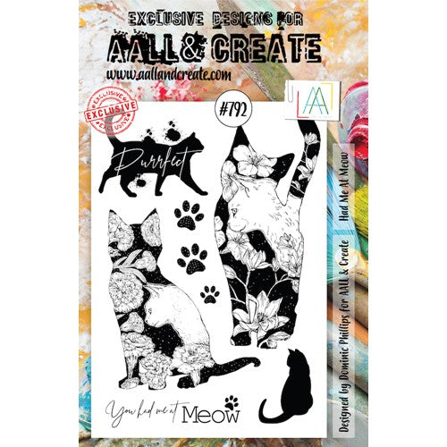 Simon Says Stamp! AALL & Create HAD ME AT MEOW A5 Clear Stamps aall792