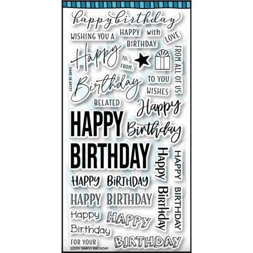 Simon Says Stamp! Dare 2B Artzy SIMPLY BIRTHDAY Clear Stamp Set 22370