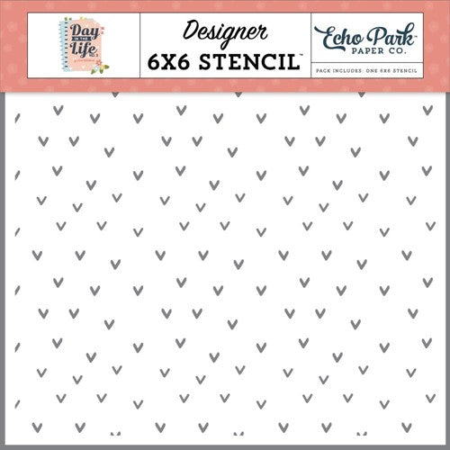 Simon Says Stamp! Echo Park TINY HEARTS 6 x 6 Stencil dln292033