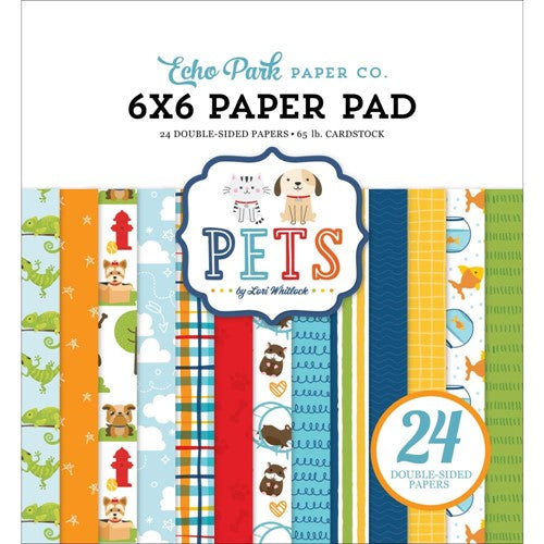 Simon Says Stamp! Echo Park PETS 6 x 6 Paper Pad pet293023
