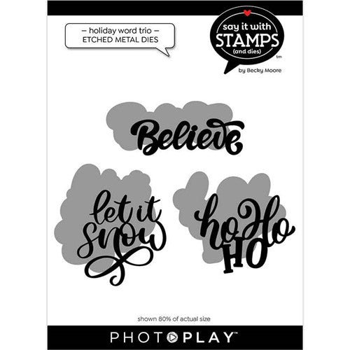 Simon Says Stamp! PhotoPlay HOLIDAY TRIO WORDS Die Set sis3591
