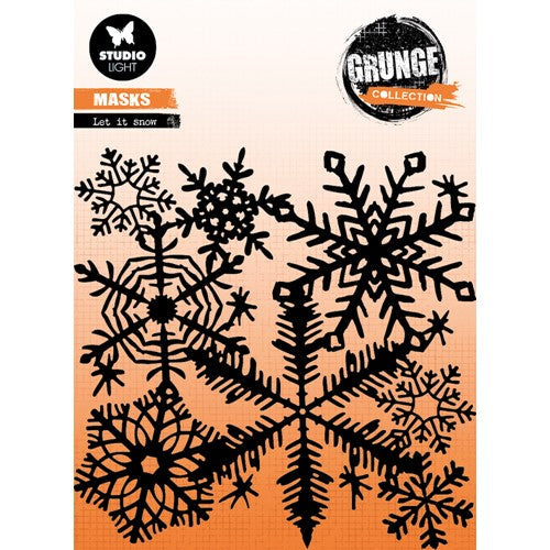Simon Says Stamp! Studio Light LET IT SNOW Grunge Stencil slgrmask158