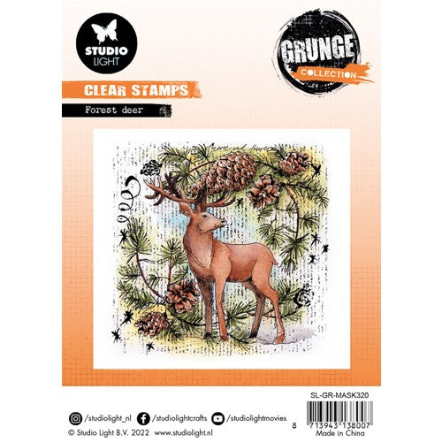 Simon Says Stamp! Studio Light FOREST DEER Grunge Clear Stamp slgrstamp320