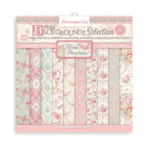 Simon Says Stamp! Stamperia ROSE PARFUM Backgrounds 12x12 Paper sbbl126