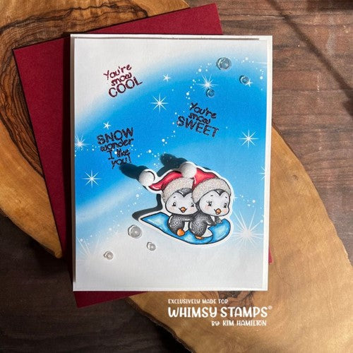 Simon Says Stamp! Whimsy Stamps PENGUIN SNOW DAYS Clear Stamps C1406