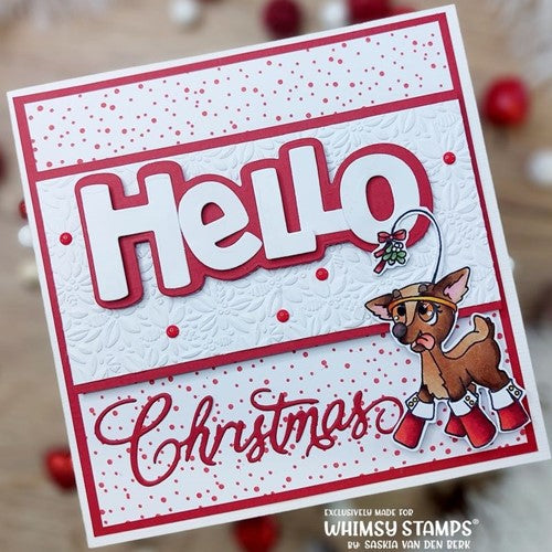 Simon Says Stamp! Whimsy Stamps REINDEER GAMES SHINE BRIGHT Clear Stamps BS1052