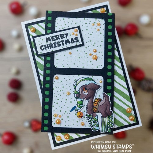 Simon Says Stamp! Whimsy Stamps REINDEER GAMES SHINE BRIGHT Clear Stamps BS1052