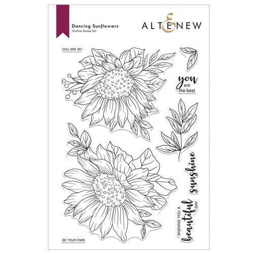 Simon Says Stamp! Altenew DANCING SUNFLOWERS Clear Stamps ALT7445