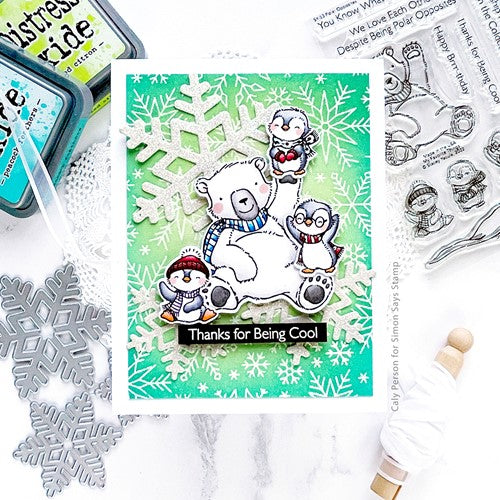 Simon Says Stamp! My Favorite Things SNOWFLAKE FLURRY BACKGROUND Cling Stamps bg156 | color-code:ALT3