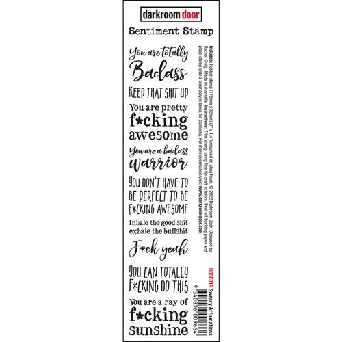 Simon Says Stamp! Darkroom Door Cling Stamp SWEARY AFFIRMATIONS Sentiment ddse019