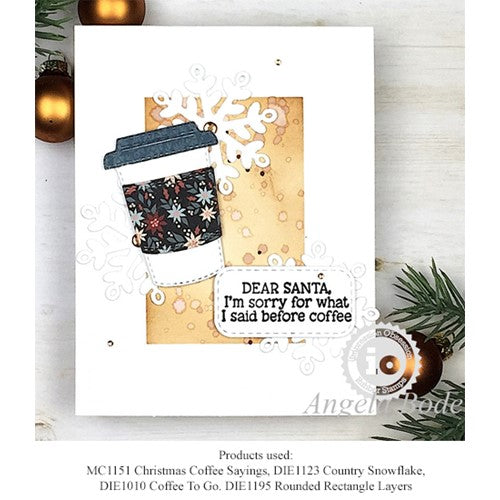 Simon Says Stamp! Impression Obsession Clear Stamps CHRISTMAS COFFEE SAYINGS Clear Stamps MC1151