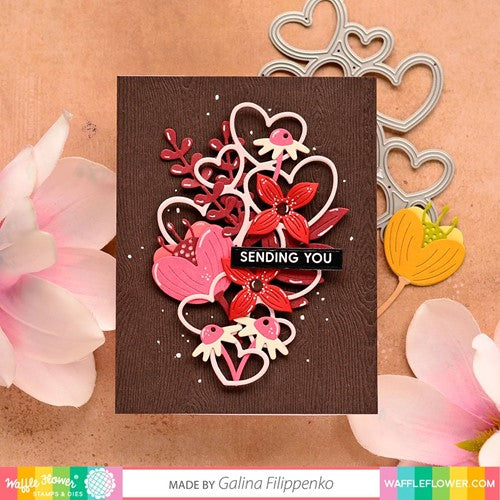 Simon Says Stamp! Waffle Flower OUTLINE HEARTS Die 421176